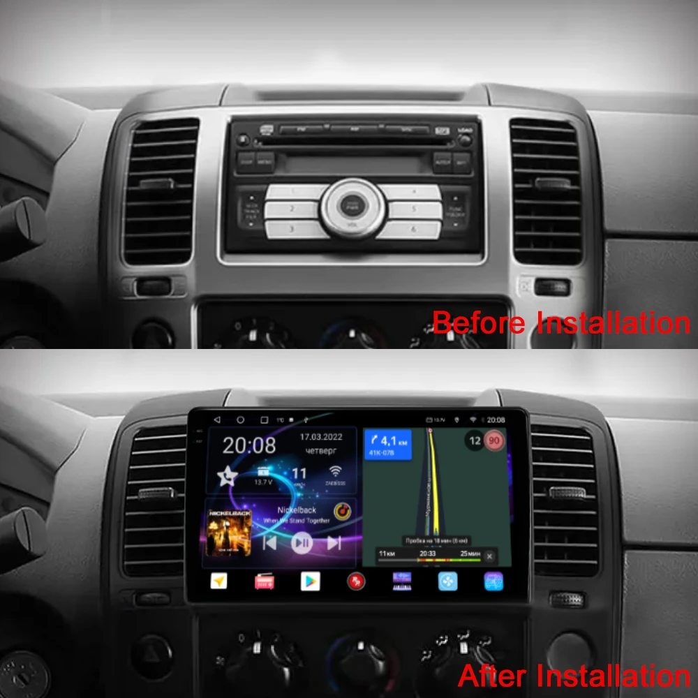 Автомобильный DVD-плеер Penhui Android для Nissan Navara 3 D40 2004 - 2010 радио GPS Навигация Аудио Видео CarPlay DSP мультимедиа 2 di