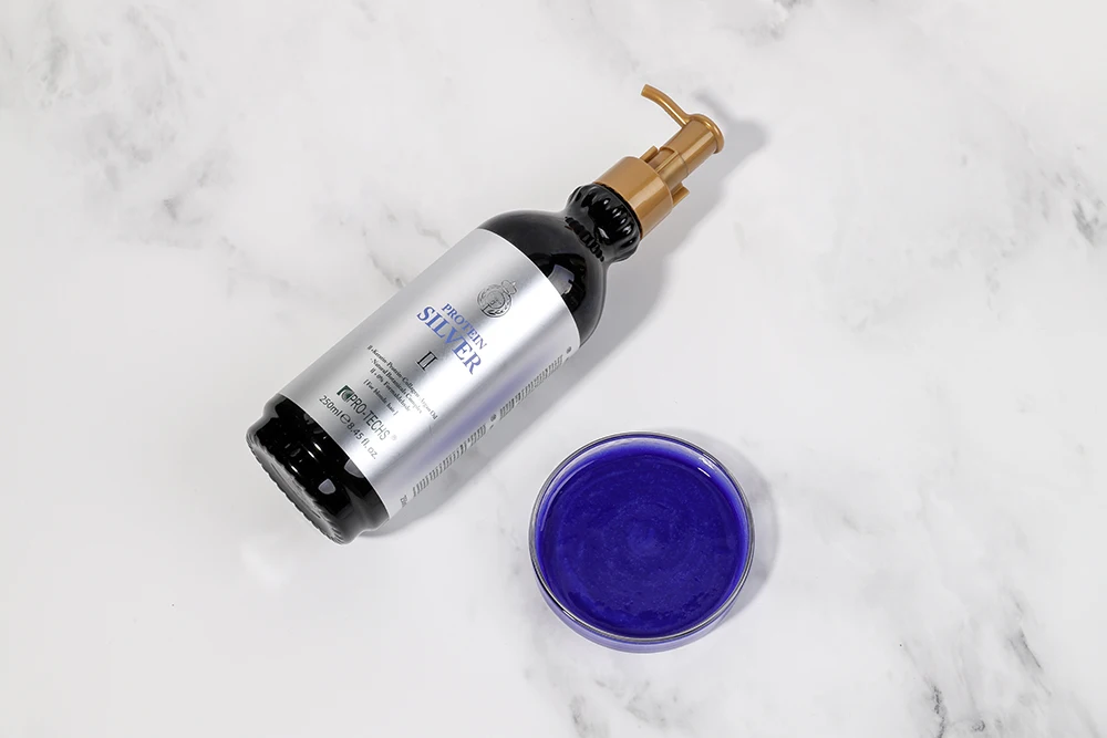 Pro-techs Professional Hair Straightening Results Anti Yellow Tones Blonde Purple Blowout keratin Treatment Protein silver