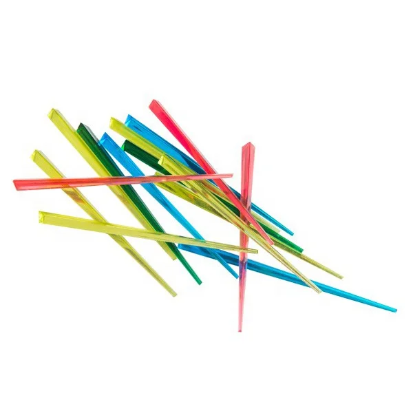 Hotel Supplies Food Grade 9 cm Triangular Plastic Fruit Skewers