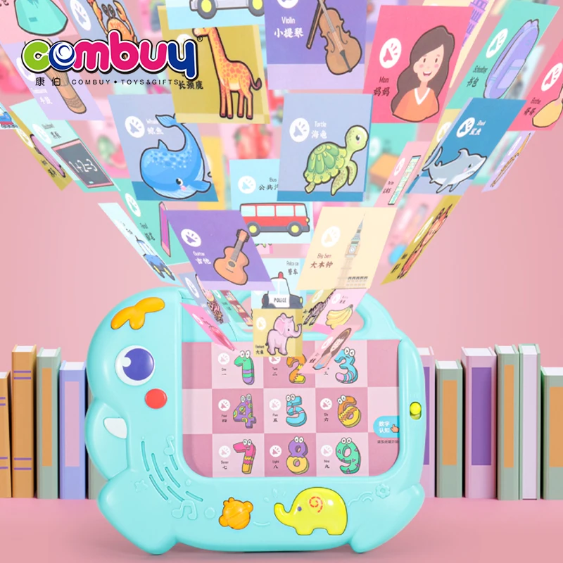 Cute elephant early education enlightenment bilingual kids e-book learning toy