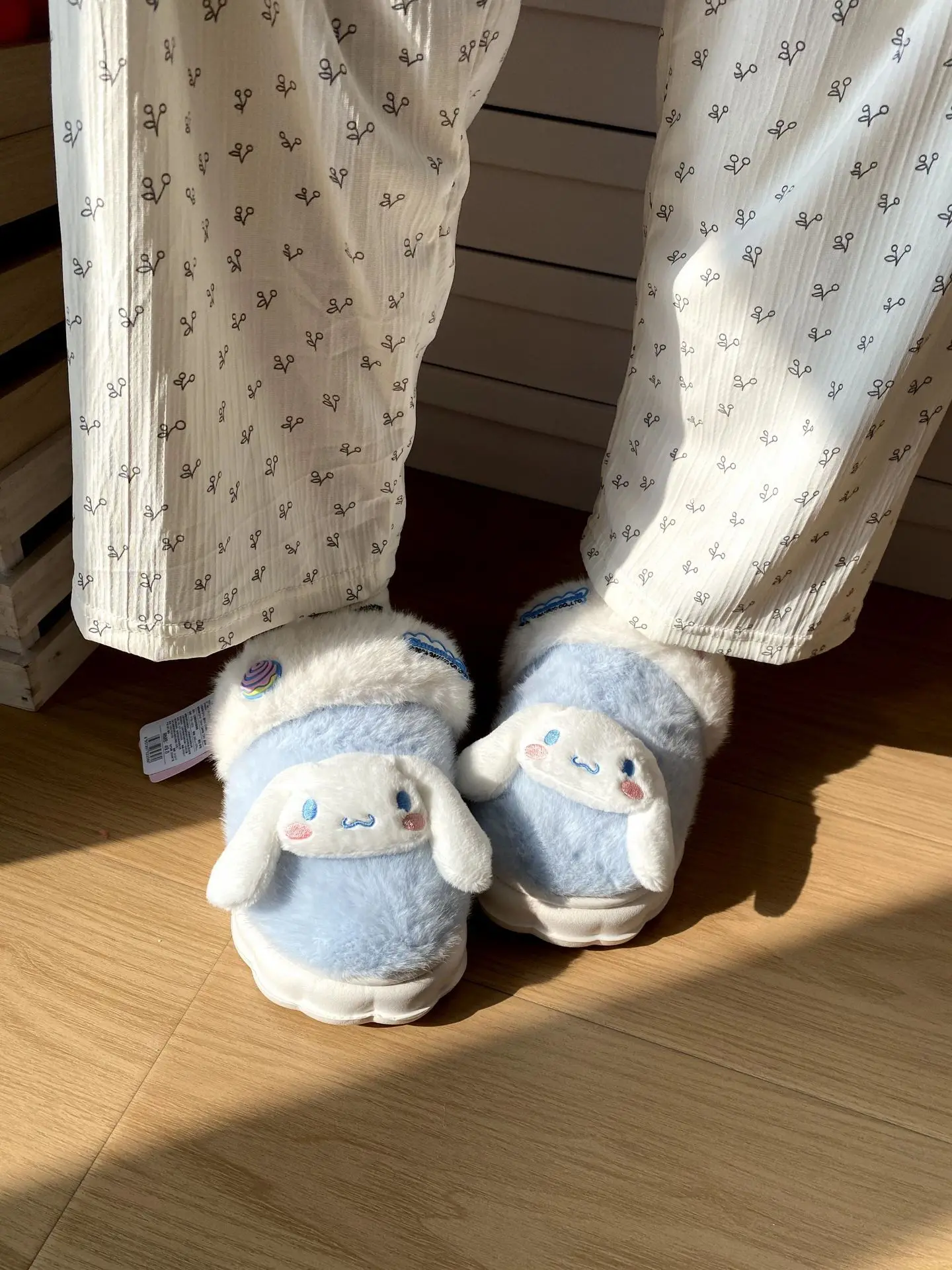 BoTu Kawaii Cotton Slippers for Girls Y2k Soft Outside Shoes Warm Thick Winter Kawaii Baotou Shoes Home Indoor Floor Slippers