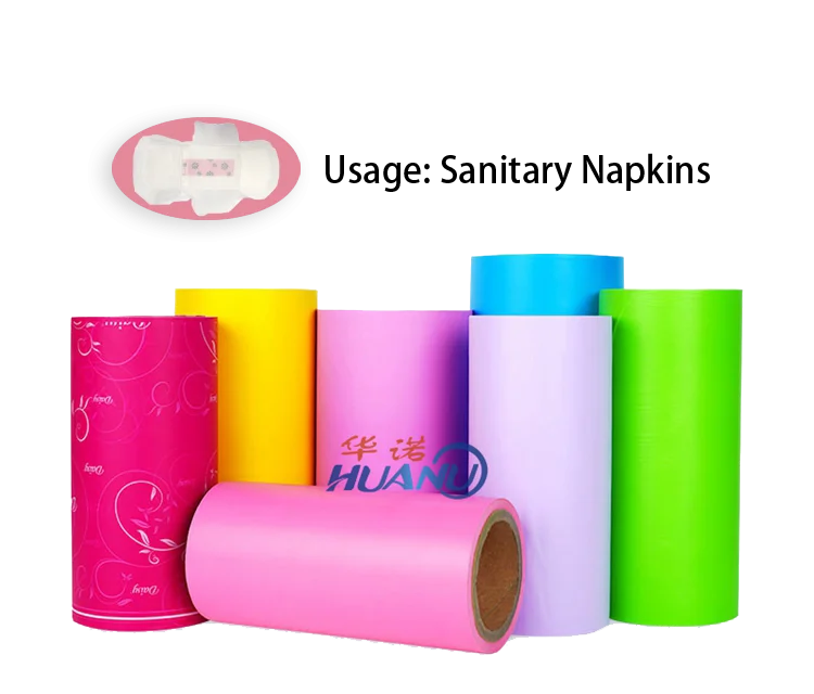 Women Sanitary Napkin Pads Polyethylene Backsheet Panty Liner Individual Package PE Film Wrapping Cast Film Raw Material
