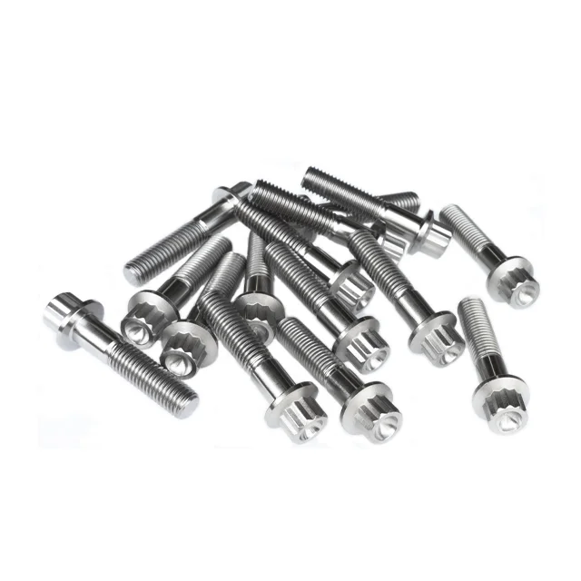 China fasteners custom high quality gr5 mtb titanium bike bolt hexagon head screws m2 m4 m6 m7 m8 m9 m10 m12 m5 titanium bolts