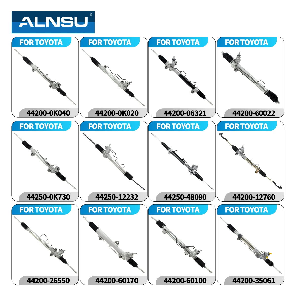 ALNSU high quality steering rack for TOYOTA AAZ20 AAZ25 MAZA20 TAZA25 44250-78020