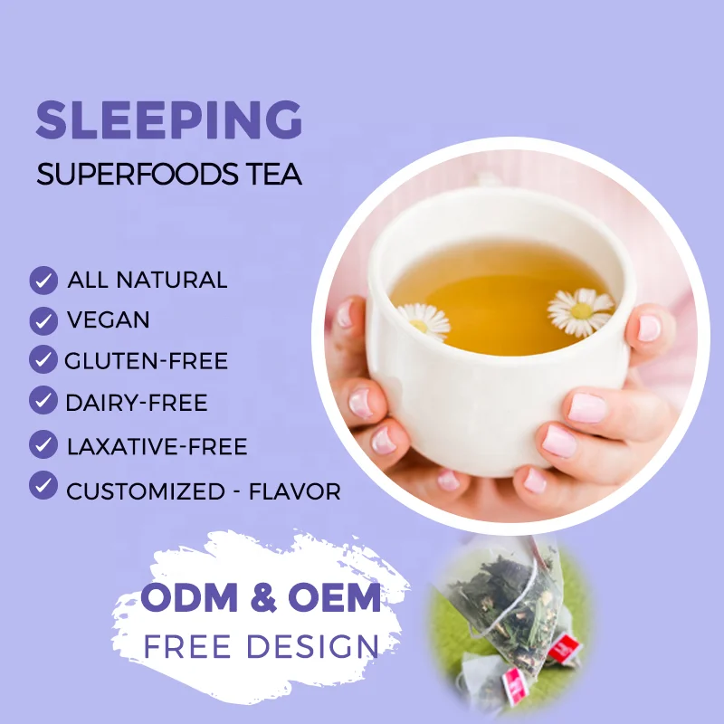 Private Label herbal tea for sleep with chamomile and lavender sleeping tea