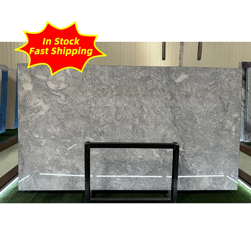 In Stock Grey Natural Marble Slab Polished Glazed Stone Flooring Marble Tile For Wall And Flooring