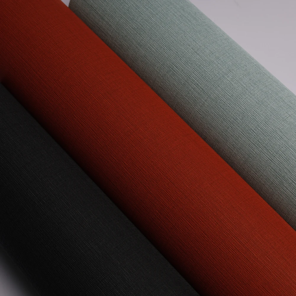 Global best-seller solid color Minimalism interior style wall decor home improvement hotel wall covering vinyl fabric wallpaper
