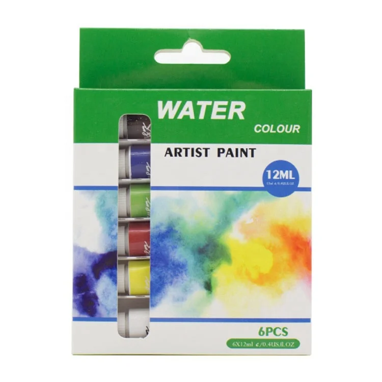 Профессиональный Supllier 6 видов цветов 12 мл мульти-поверхность акриловой краски для рукоделия, комплект для детей