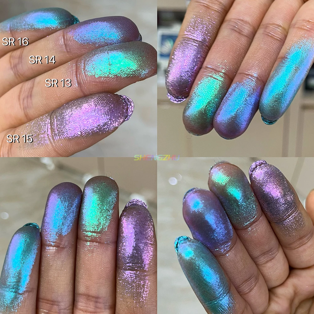 SR13-SR16 new arrival cheap price makeup eyeshadow chrome chameleon color pigment powder shimmer eyeshadow loose powder