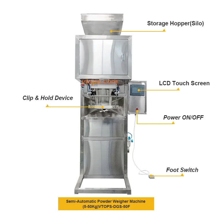 Food Grade 5LB 60LB Fine White Sugar Powder Pesticide Powder Manually Place Bag Filling Machine