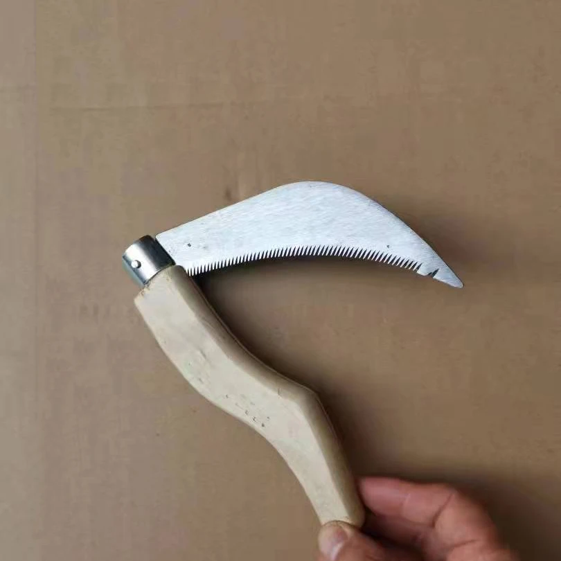 022 Middle East market arabian hand tools agricultural grass carbon steel harvesting knife S1319 farming sickle