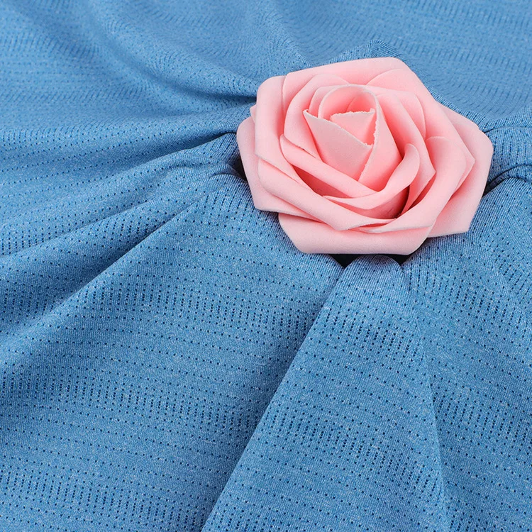 Дышащая Полиэстеровая вязаная сетка, быстросохнущая сетчатая спортивная ткань для футболок «птичий глаз»