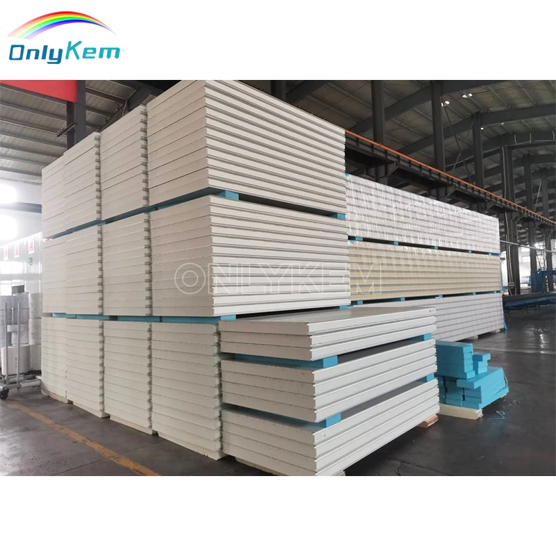 50mm/100mm/120mm/150mm/200mm PU/PIR/PUR Insulated Sandwich Panel For Cold Storage Room
