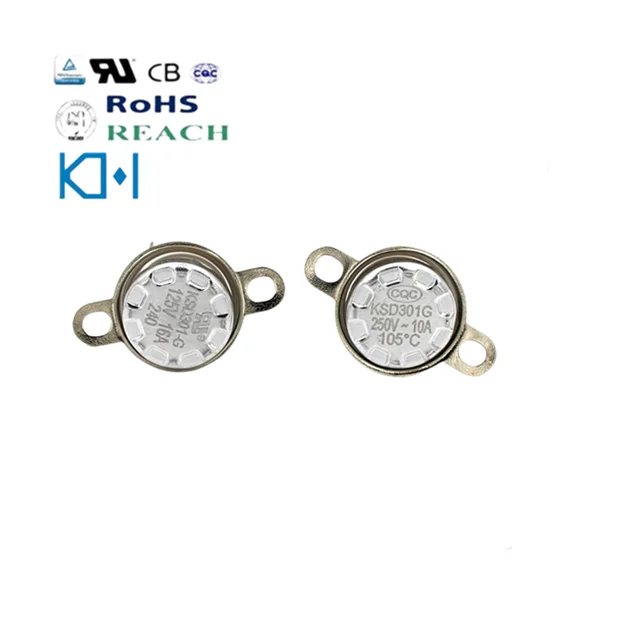 Manufacture Bimetal Thermostat KSD301 For Electric Cooker Easy Heat Thermostat Self-control