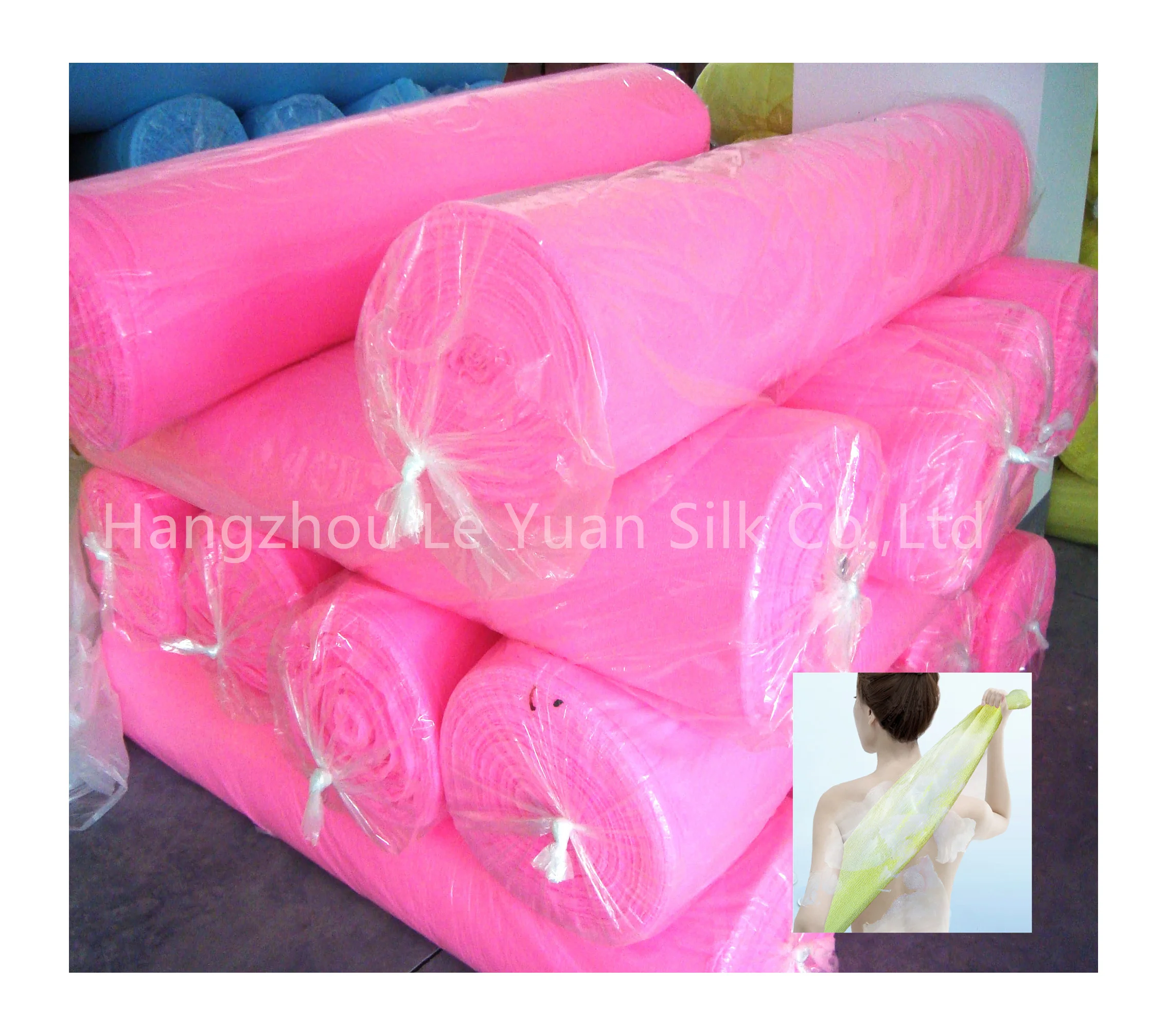 Товары для ванны, японская ткань для мытья, рулон 100% нейлоновой ткани из полиэстера с индивидуальным цветом