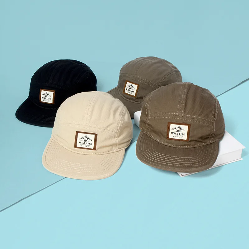 Chinese Factory Customized Cotton Five Panel Camping Cap Design Your Own 5 Panel Caps