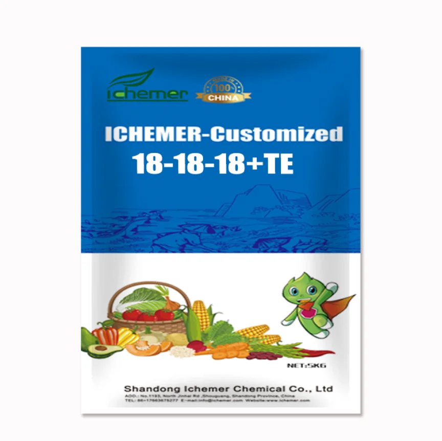 Agricultural Used Marco Element NPK+TE Granular Water Soluble Organic Fertilizer- Ichemer customized fertilizer