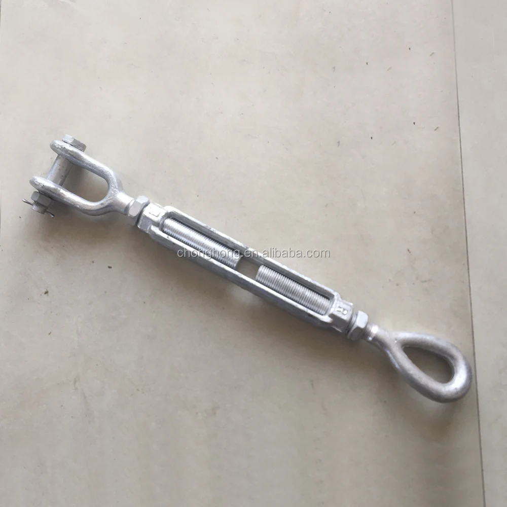 Фурнитура для снаряжения, арматура типа США 5/16 дюйма x4, Проволочный Трос с открытым корпусом, стяжка, кованая Оцинкованная Стальная Челюсть и петля, стяжка для кабеля