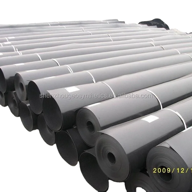 Waterproof Plastic Lake liners Sheeting High Density Polyrthylene Black Hdpe Geomembrane Saltwater pond 45 Mil Pond liner