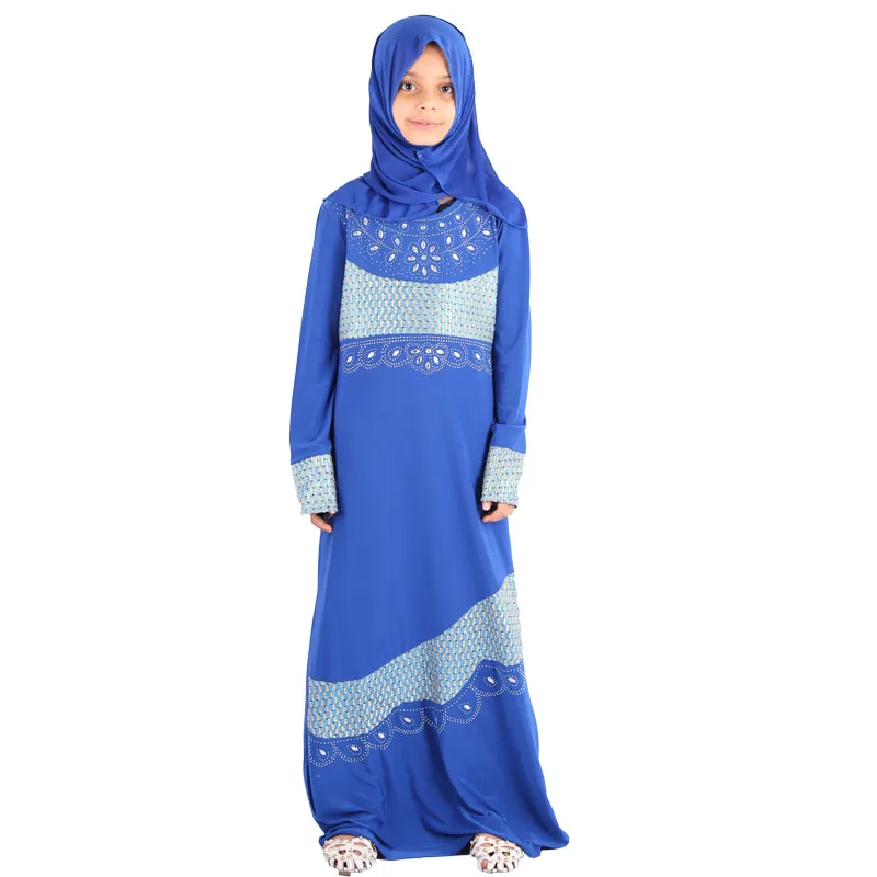 Dubai Abaya Wholesale Open Muslim Kaftan Kids Girl Dress