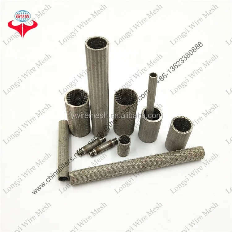 Micron porous sus 316L ss stainless steel 5 layer wire mesh alloy c 276 sintered filter tube