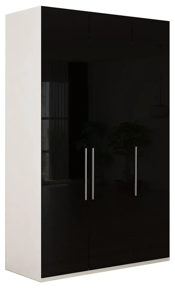 European  printed high gloss double color design furniture bedroom  big furniture wardrobe