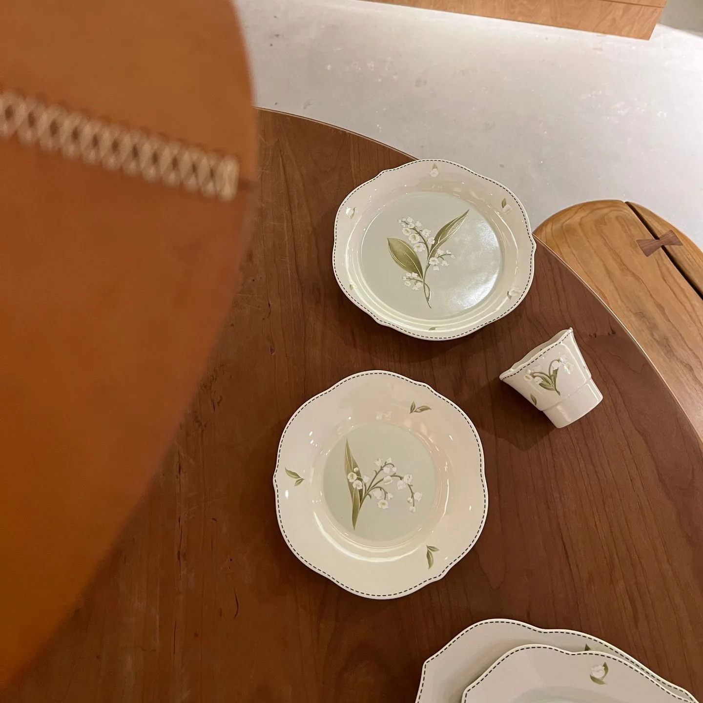 Solhui Ceramic tableware microwave bowl small lily of the valley ceramic home plates