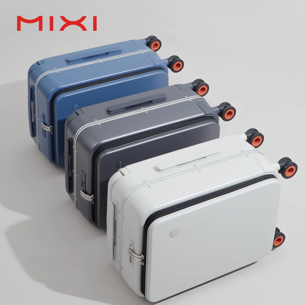 Mixi Алюминиевый футляр для колесной Тележки чемоданы Valise De Voyage путешествий смарт-багажный комплект