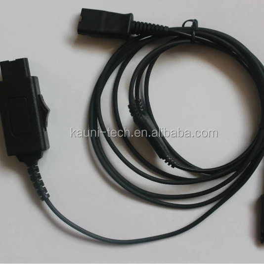 Y splitter adapter Y training QD cable adapter with mute switch for PLT headset for call center telephone