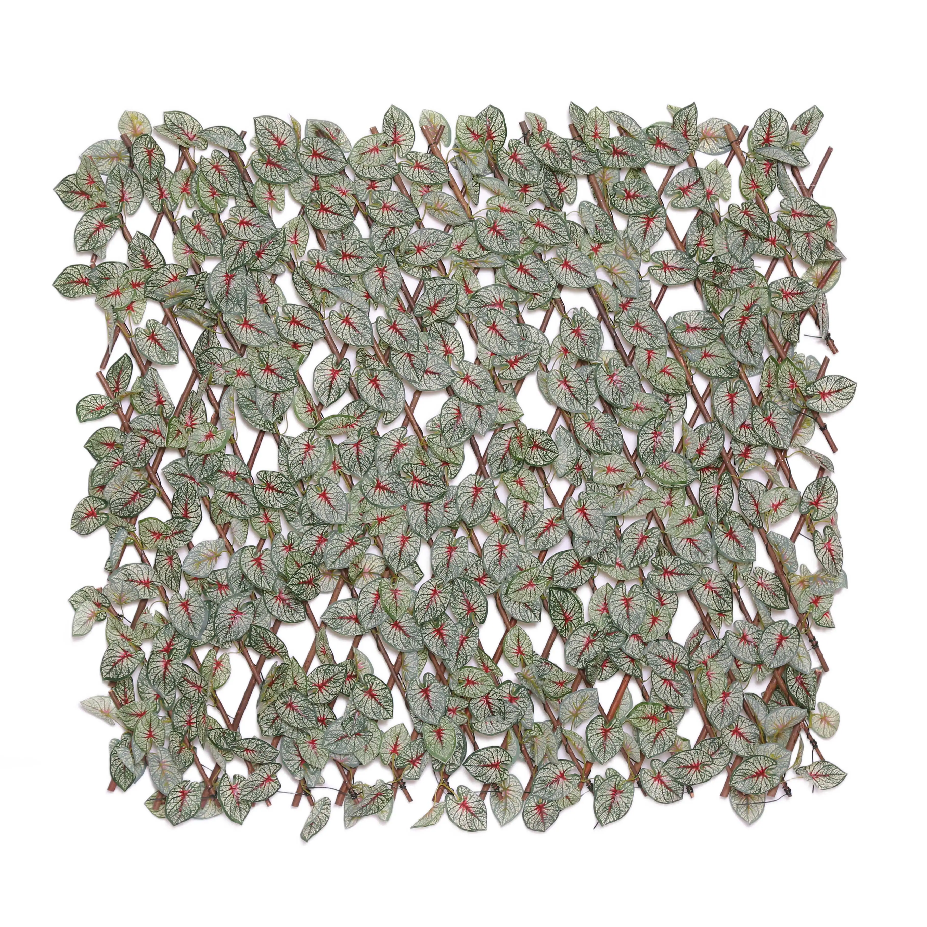 Easy Install Maintain High Quality Artificial Trellis Durable Waterproof Handmade For Privacy And Decoration Green Leaf Fence