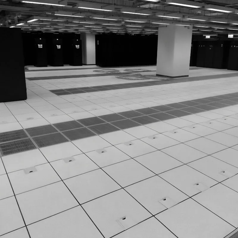 Durable Anti-Static Raised Floor System for Data Centers & Laboratories HPL Finish Material Calcium Sulfate Conductive Panels