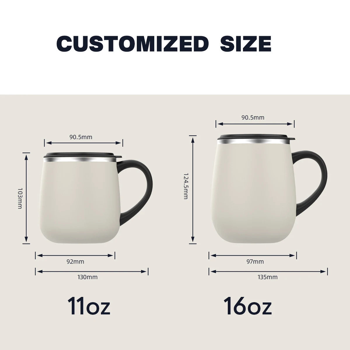 Hot selling factory outlet custom Logo travel coffee mug stainless steel coffee cup tumbler with handle