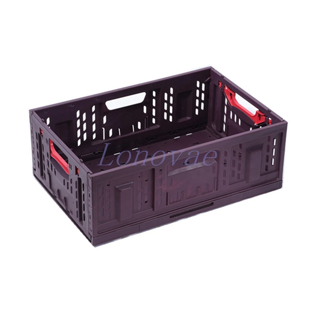 
Супермаркет складная жесткий пластиковый чехол для хранения фруктов, овощей яйцо транспортная Пластиковая Складная корзина для белья 