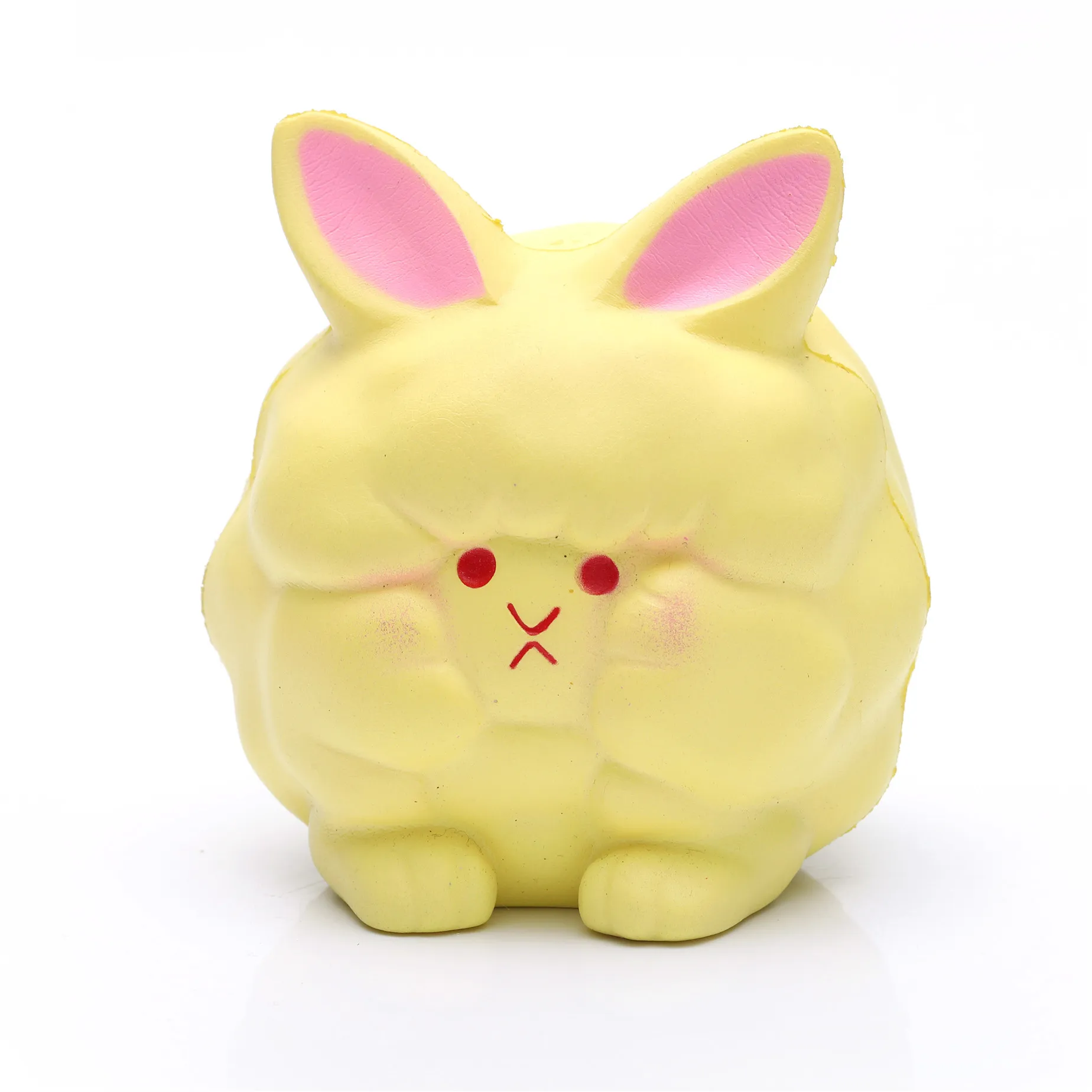 wholesale pu foam pink promotional gift big cute eyes printed slow rising penguin anti stress ball