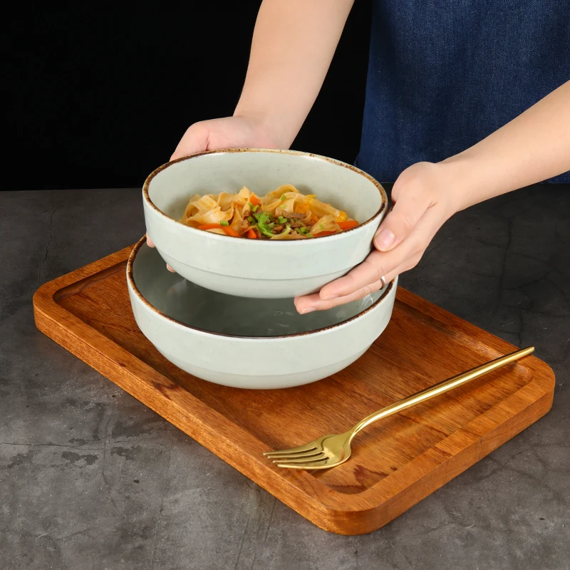 Noodle Bowl Melamine Reusable Plastic Tableware Full Dinnerware Set Manufacturer Plato Melamina Rice Bowl