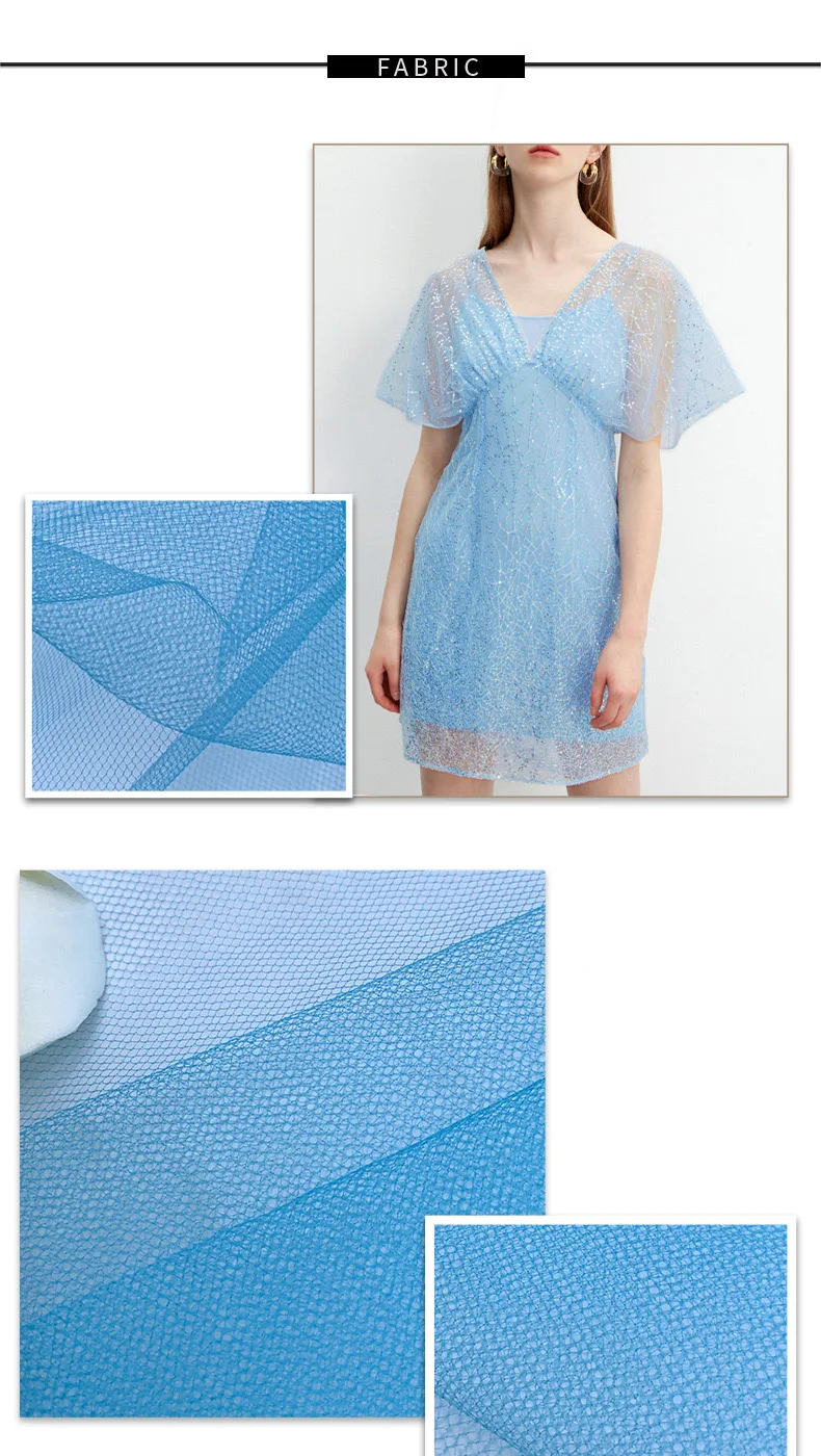 100%Polyester Soft Silk Tulle Mesh Fabric Wedding Mosquito Net Fabric