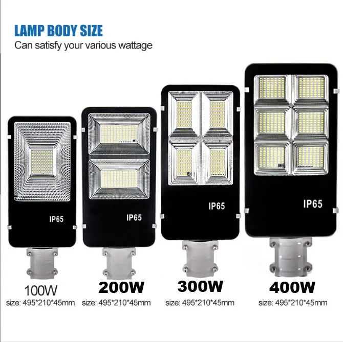 Waterproof ip67 outdoor warm white 60w 100w 150w 200w 300w 400w SMD solar street lights