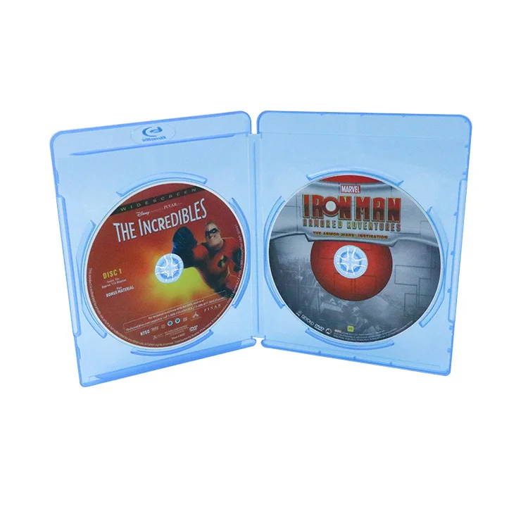 
Double Silm Steelbook 11MM Elegant Plastic 4K Bluray Player DVD Case-Bouble Disc Glossy Bluray CD Base Boxes 