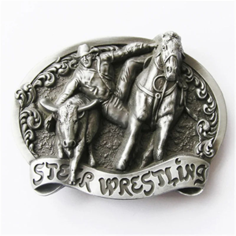 
Rodeo steer western belt buckles wholesale belt buckles mechanical buckle belt 