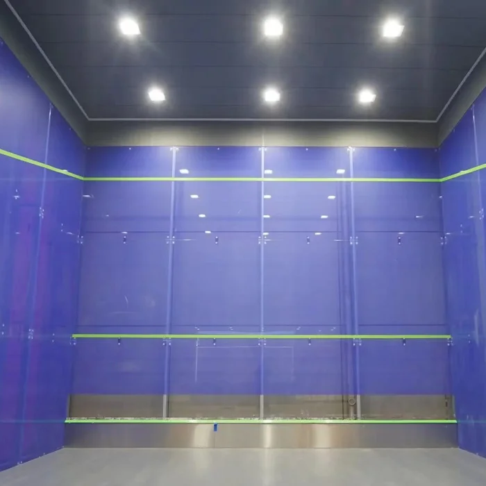 2024 высококачественный популярный спортивный корт для сквоша Крытый полностью стеклянный пол с керамическими точками