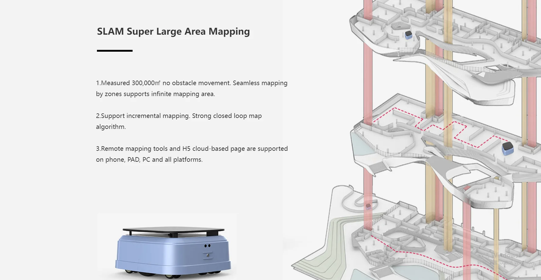 AMR AGV Chassis Robot Chassis Bearing 300KG Battery Delivery Robot Unmanned Autonomous Machine Mini Robot 4 Acix Common Motor 8h