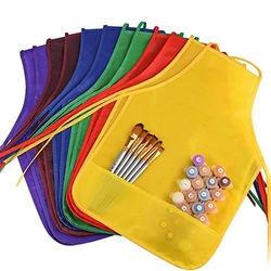 custom waterproof disposable colorful kids painting non woven fabric apron non-woven apron nonwoven apron