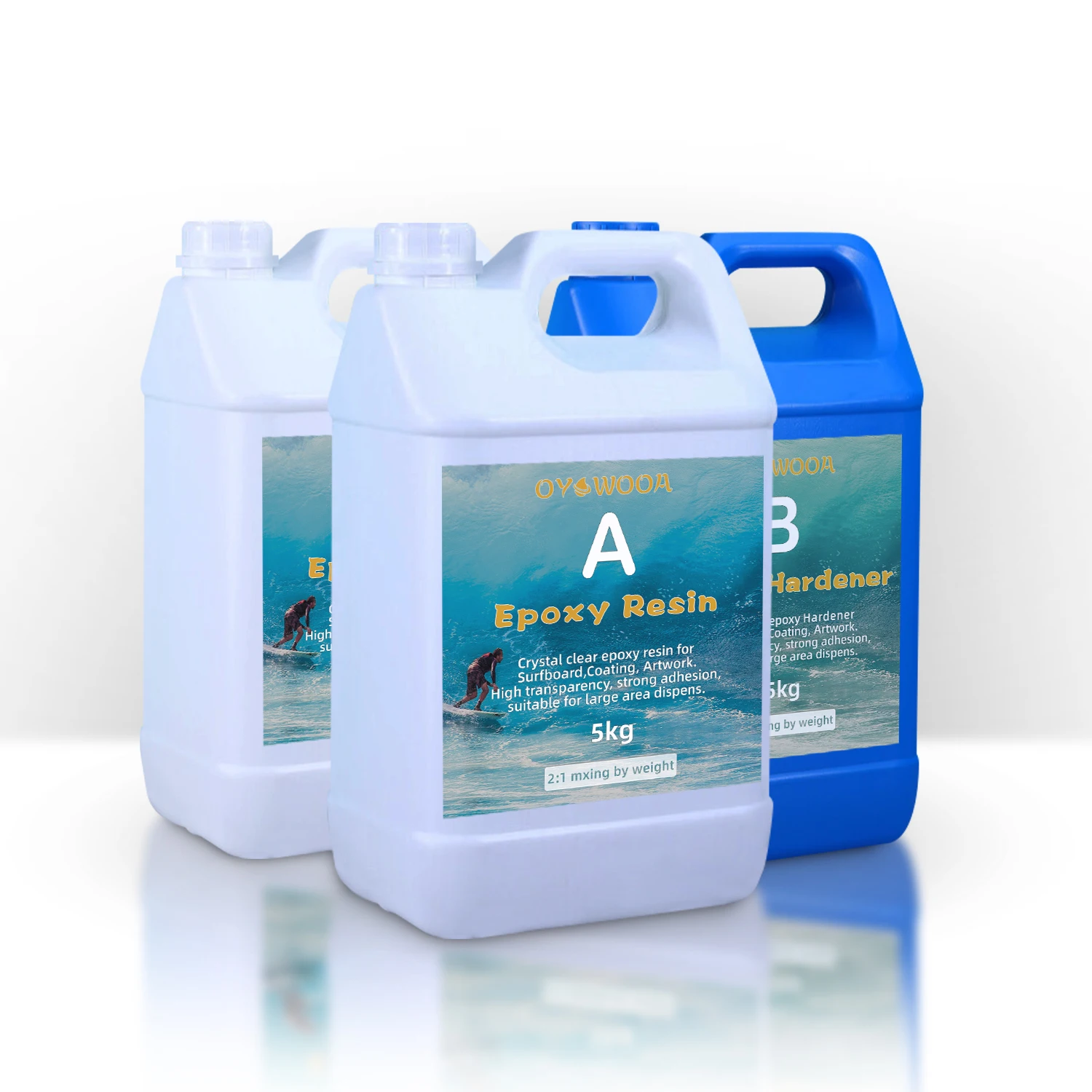 Marine acid-resistant seawater surfboard 2:1 glue coating glass fiber resin transparent crystal ab glue art epoxy resin