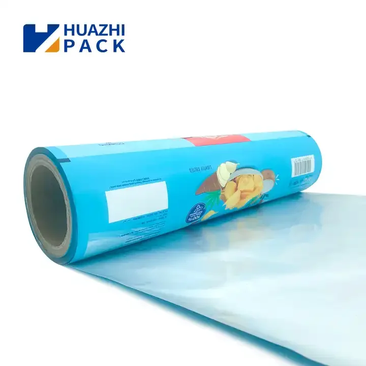 Custom Laminating Plastic Film Food Packaging Sachet Heat Seal Potato Chips Cookies Candy Coffee Sachet Packaging Film Roll