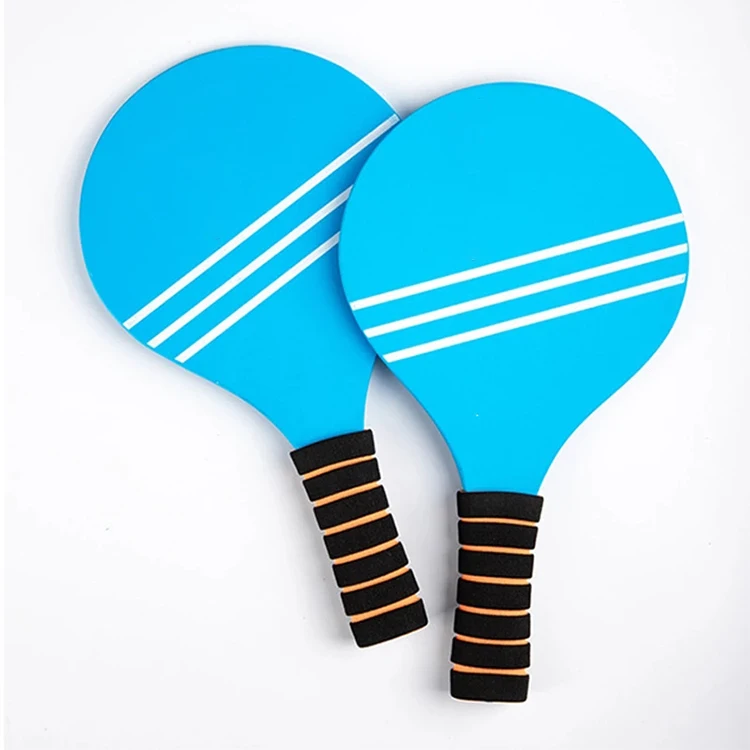Wholesale Price Top Quality Promotion Beach Bats Wooden Custom Color Logo Beach Paddle Racket for Beach Entertainment