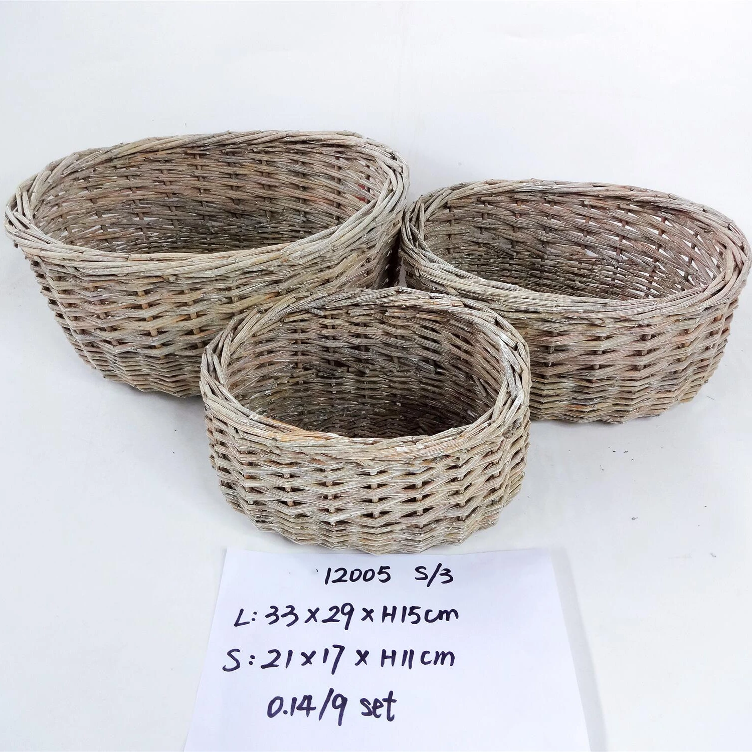 Хит продаж 2021 Экологически чистая декоративная корзина из ивы ручной работы с завода