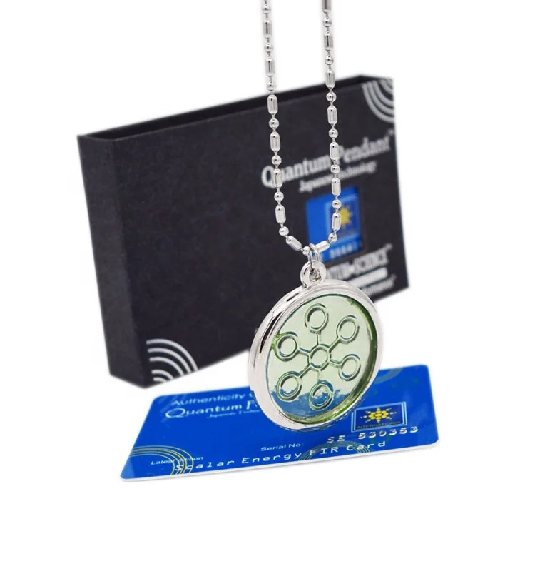 Custom bio chi disc quantum jewelry necklace emf blocker anti radiation scalar energy pendants negative ion 5000 nano pendant
