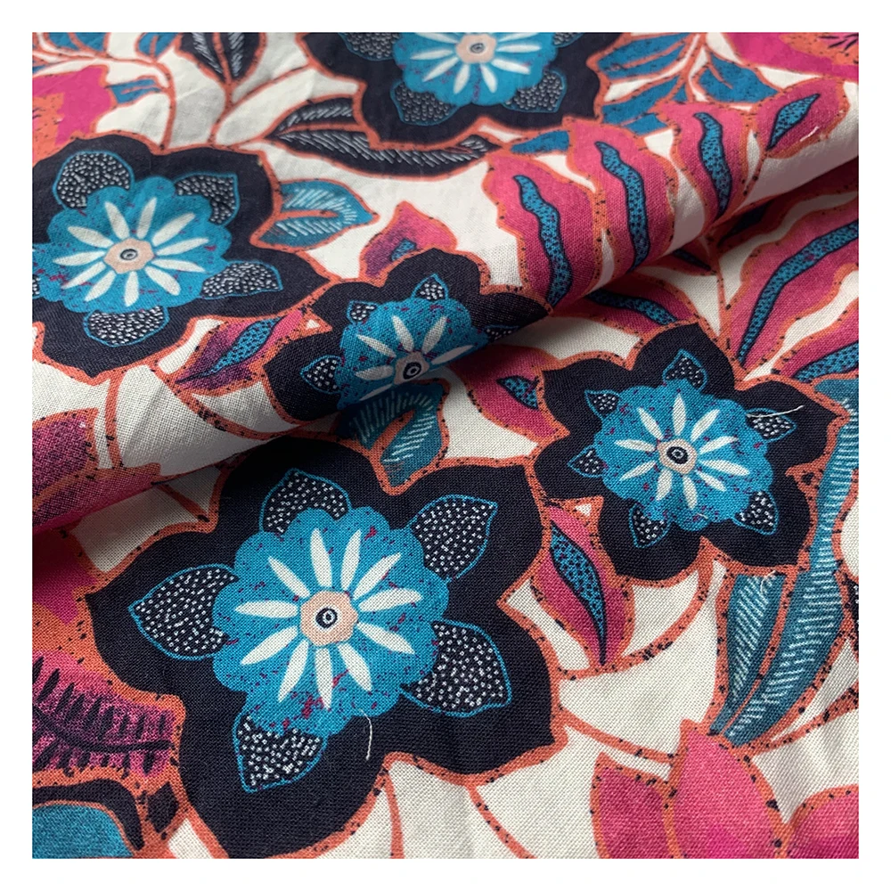 Custom cotton poplin fabric digital printed cotton fabric for clothing