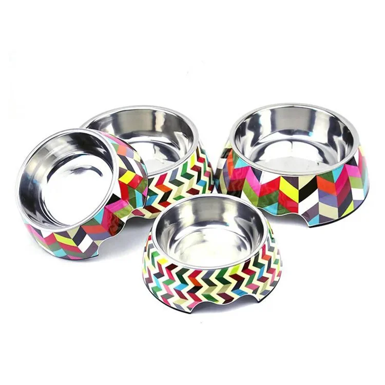 colorful Pet cat bowl stainless steel dog bowl  manufacturers pet bowl