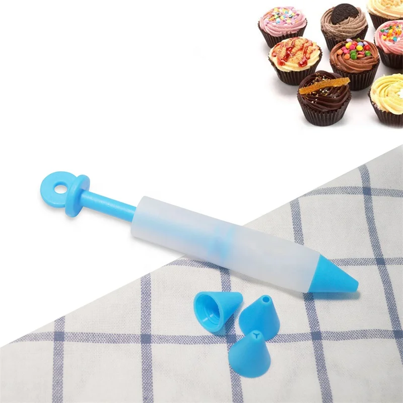 Hot Sale Silicone Cake Cookie Pastry Icing Decorating Pen Syringe Cream Chocolate Plate Pen